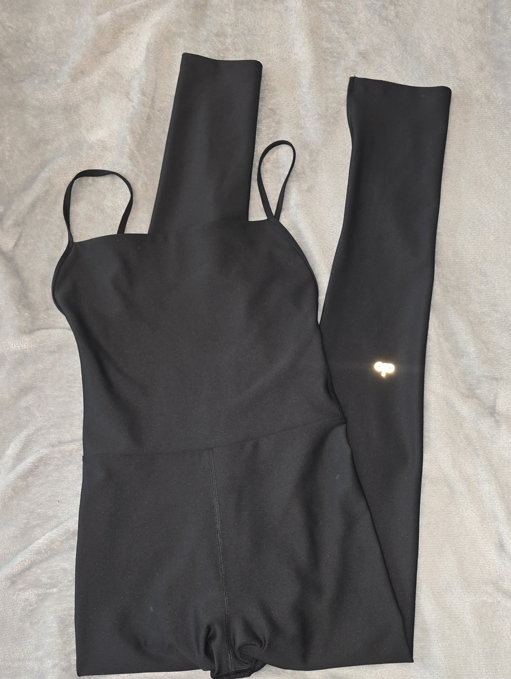 ALO Yoga Black Spaghetti-Strap Jumpsuit
